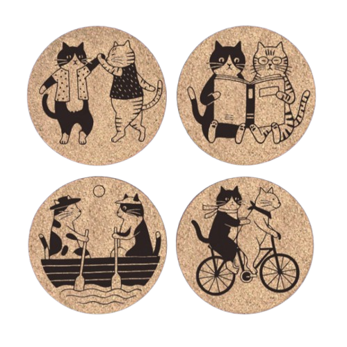 Cork Coasters 4pc - Image 2
