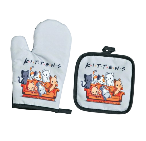 K.I.T.T.E.N.S Oven Glove & Potholder Set